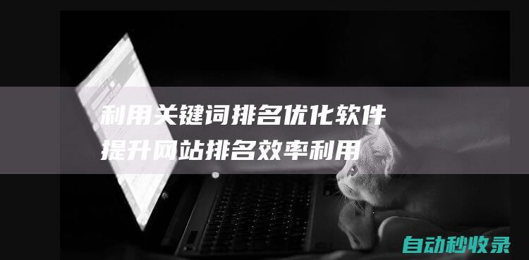 利用關(guān)鍵詞排名優(yōu)化軟件提升網(wǎng)站排名效率 (利用關(guān)鍵詞排序的方法)