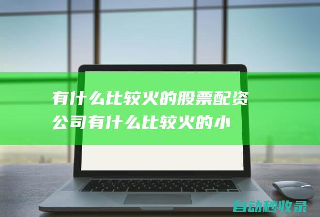 有什么比較火的股票配資公司 (有什么比較火的小說)