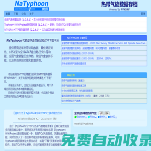 NaTyphoon 熱帶氣旋數據存檔