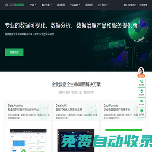 DataHunter-數據可視化分析-敏捷BI-數據資產管理-數據治理