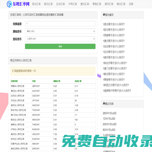 東坡匯率網 - 人民幣實時匯率換算網站