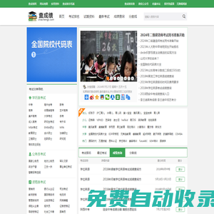 查成績網 高考成績 中考成績查詢 四六級成績查詢 國考考研考試報名入口