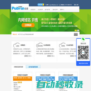 專業(yè)的云計算、動態(tài)域名服務(wù)提供商 - 公云PubYun