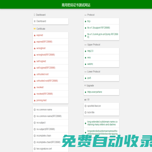 商用密碼證書測試網站
