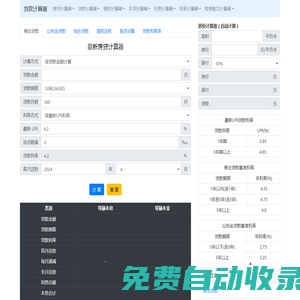 最新房貸計算器 公積金計算器 商業貸款計算器_貸款計算器