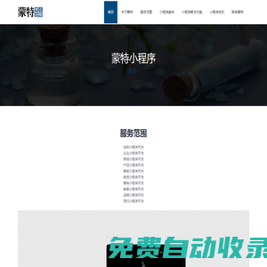 杭州微信小程序開發平臺，微信小程序開發公司，小程序制作公司??蒙特??